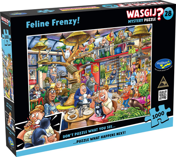 Feline Frenzy! - Mystery No.28 | Wasgij? | Holdson | 1000 Pieces | Jigsaw Puzzle