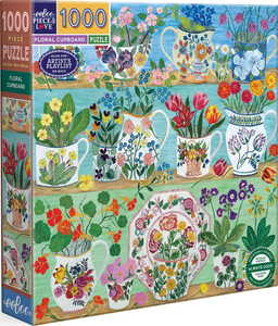 Floral Cupboard - Debbie George | Eeboo | 1000 Pieces | Jigsaw Puzzle
