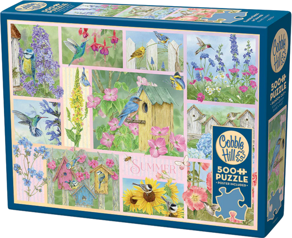 Garden Birds in Summer - Jane Shasky | Cobble Hill | 500 Pieces | Jigsaw Puzzle
