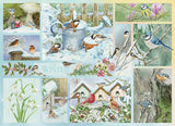 Garden Birds in Winter - Jane Shasky | Cobble Hill | 500 Pieces | Jigsaw Puzzle