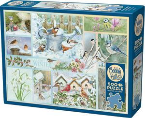 Garden Birds in Winter - Jane Shasky | Cobble Hill | 500 Pieces | Jigsaw Puzzle
