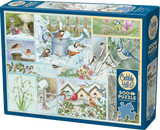 Garden Birds in Winter - Jane Shasky | Cobble Hill | 500 Pieces | Jigsaw Puzzle