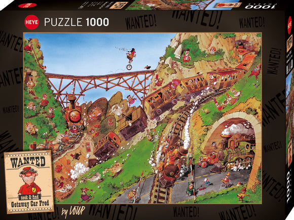 Getaway Car Fred - Wanted | Jean-Jacques Loup | Heye | 1000 Pieces | Jigsaw Puzzle
