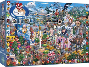Gibsons | I Love Great Britain - Mike Jupp | 1000 Pieces | Jigsaw Puzzle