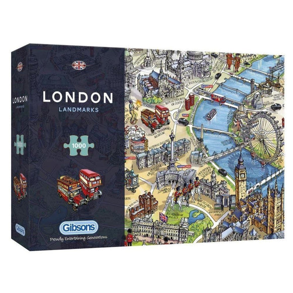 Gibsons | London Landmarks - Maria Rabinky | 1000 Pieces | Jigsaw Puzzle