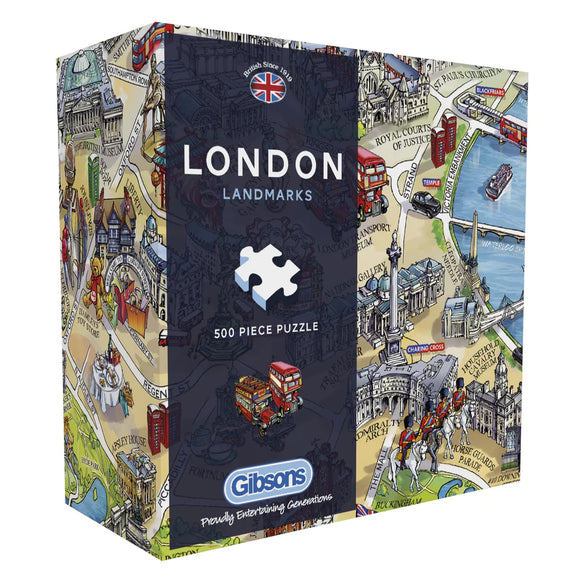 Gibsons | London Landmarks - Maria Rabinky | 500 Pieces | Jigsaw Puzzle