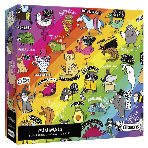 Gibsons | Punimals - Katie Abey | 500 Pieces | Jigsaw Puzzle