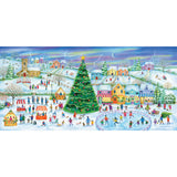 Gibsons | Skating In The Village - Ileana Oakley | 636 Pieces | Panorama Jigsaw Puzzle
