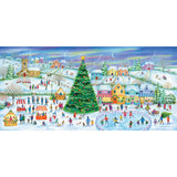 Skating In The Village - Ileana Oakley | Gibsons | 636 Pieces | Panorama Jigsaw Puzzle