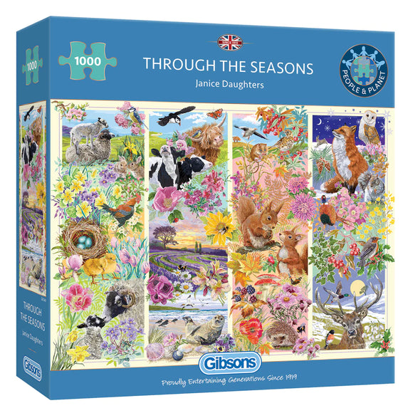 Through the Seasons - Janice Daughters | Gibsons | 1000 Pieces | Jigsaw Puzzle
