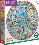 Good Deeds | Eeboo | 36 XXL Pieces | Round Jigsaw Puzzle