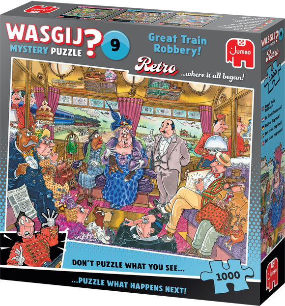 Great Train Robbery! - Mystery No.9 | Wasgij? Retro | Jumbo | 1000 Pieces | Jigsaw Puzzle