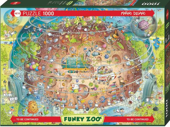 HEYE | Cosmic Habitat - Funky Zoo | Marino Degano | 1000 Pieces | Jigsaw Puzzle