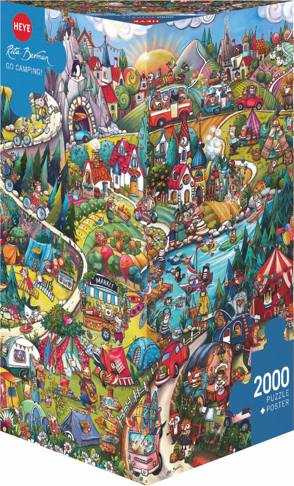 HEYE | Go Camping - Rita Berman | 2000 Pieces | Jigsaw Puzzle