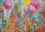 HEYE | Pink Trees - Charming Village | Tatyana Murova | 1000 Pieces | Jigsaw Puzzle