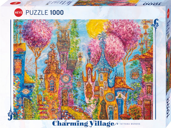Pink Trees - Charming Village | Tatyana Murova | Heye | 1000 Pieces | Jigsaw Puzzle