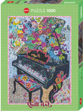 Sewn Piano - Quilt Art | Laura Heine | Heye | 1000 Pieces | Jigsaw Puzzle