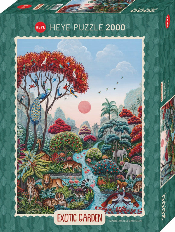 HEYE | Wildlife Paradise - Exotic Garden | Marie Amalia Bartolini | 2000 Pieces | Jigsaw Puzzle