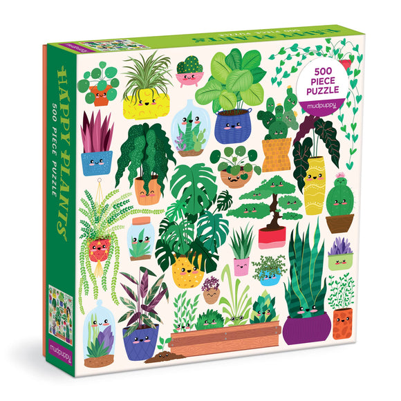 Happy Plants | Mudpuppy | 500 Pieces | Jigsaw Puzzle