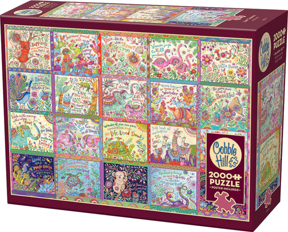 Happy Thoughts - Debi Hron | Cobble Hill | 2000 Pieces | Jigsaw Puzzle