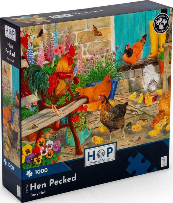 Hen Pecked - Tracy Hall | House Of Puzzles | 1000 Pieces | Jigsaw Puzzle