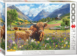 Highland Cows - Leann Kate | Eurographics | 1000 Pieces | Jigsaw Puzzle