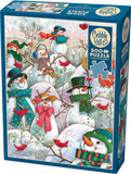 Hill Of Snowmen - Janet Stever | Cobble Hill | 500 Pieces | Jigsaw Puzzle