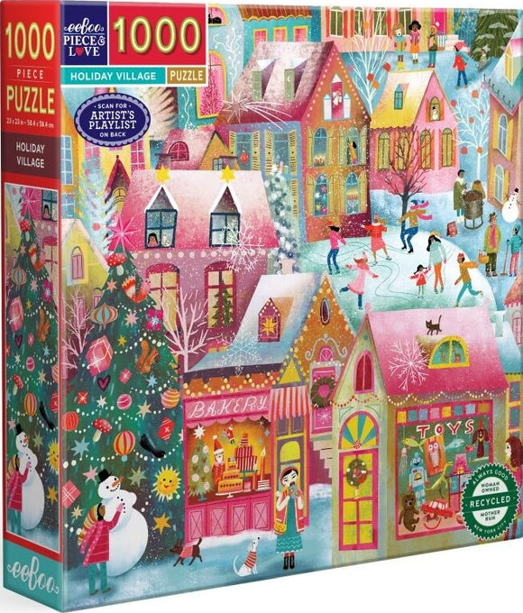 Holiday Village | Eeboo | 1000 Pieces | Jigsaw Puzzle