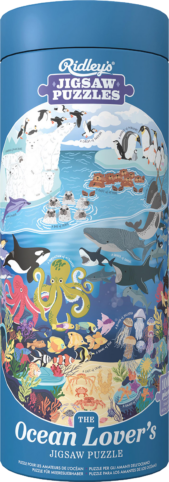 Ocean Lover's | Ridley | 1000 Pieces | Circular Jigsaw Puzzle