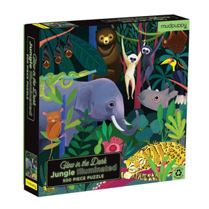 Jungle Illuminated - Glow In The Dark | Mudpuppy | 500 Pieces | Jigsaw Puzzle