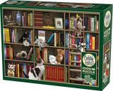 Kitty Librarians - Robert Giordano | Cobble Hill | 1000 Pieces | Jigsaw Puzzle