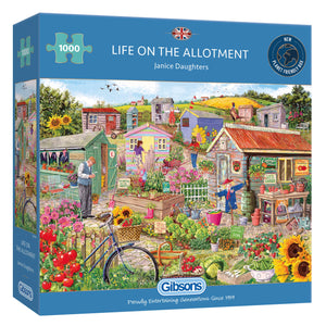 Life On The Allotment - Janice Daughters | Gibsons | 1000 Pieces | Jigsaw Puzzle