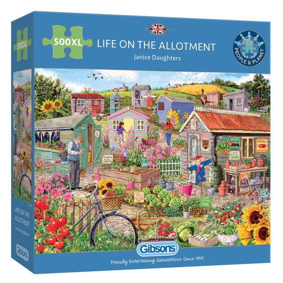 Life On The Allotment - Janice Daughters | Gibsons | 500 XL Pieces | Jigsaw Puzzle