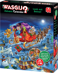 Look Out Below! - Christmas Advent Calendar | Wasgij? | Jumbo | 24 x 54 Pieces | Jigsaw Puzzle