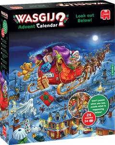 Look Out Below! - Christmas Advent Calendar | Wasgij? | Jumbo | 24 x 54 Pieces | Jigsaw Puzzle