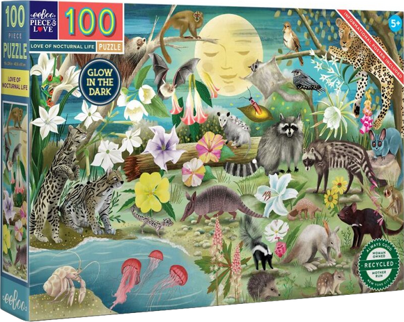 Love of Nocturnal Life - Linda Bleck | Eeboo | 100 Pieces | Jigsaw Puzzle