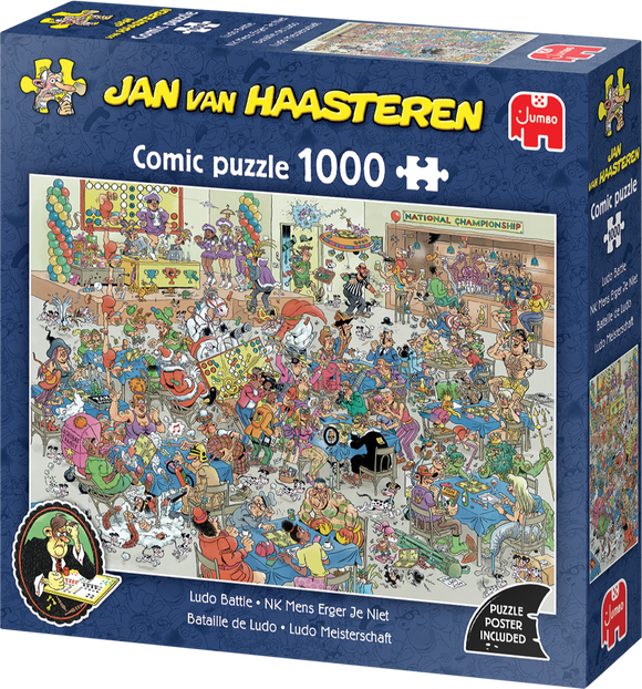 Ludo Battle - Jan van Haasteren | Jumbo | 1000 Pieces | Jigsaw Puzzle