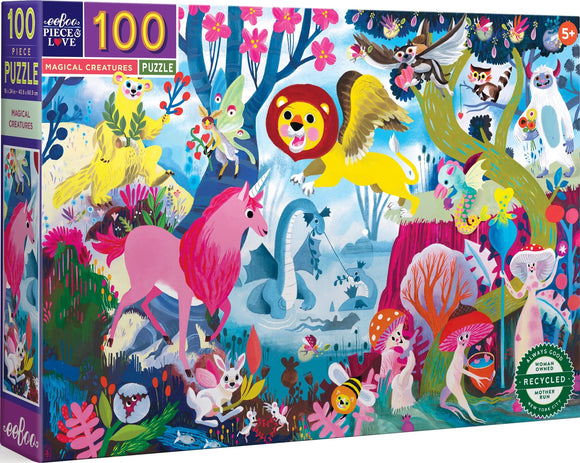 Magical Creatures | Eeboo | 100 Pieces | Jigsaw Puzzle