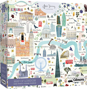 Map Of London - Josie Shenoy | Gibsons | 1000 Pieces | Jigsaw Puzzle
