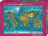 Miniature World - Map Art | Sara Drake | Heye | 2000 Pieces | Jigsaw Puzzle