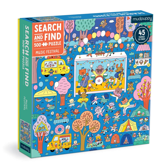Music Festival - Search & Find | Mudpuppy | 500 Pieces | Jigsaw Puzzle