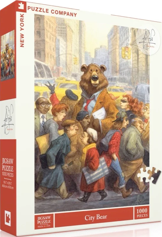 NYPC | City Bear - Peter de Sève | New York Puzzle Company | 1000 Pieces | Jigsaw Puzzle