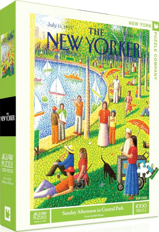 NYPC | Sunday Afternoon In Central Park - Bob Knox | New York Puzzle Company | 1000 Pieces | Jigsaw Puzzle