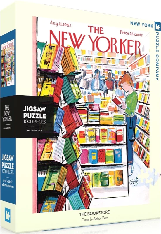 NYPC | The Bookstore - Arthur Getz | New York Puzzle Company | 1000 Pieces | Jigsaw Puzzle