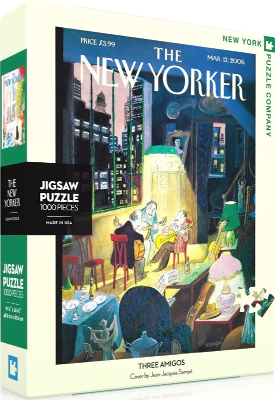 NYPC | Three Amigos - Jean-Jacques Sempé | New York Puzzle Company | 1000 Pieces | Jigsaw Puzzle