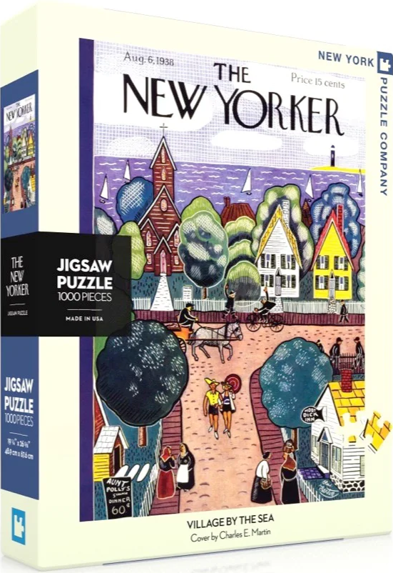 NYPC | Village By The Sea - Charles E. Martin | New York Puzzle Company | 1000 Pieces | Jigsaw Puzzle