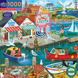 New England Wharf - Uta Krogmann | Eeboo | 1000 Pieces | Jigsaw Puzzle