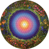 Flower Mandala - Justin Lovato | Pomegranate | 500 Pieces | Circular Jigsaw Puzzle