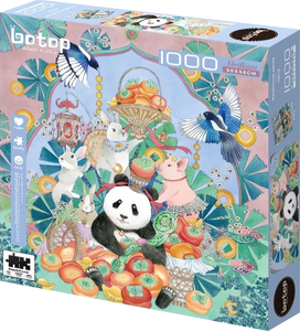 Persimmon Panda | Blackcard | Botop | 1000 Pieces | Jigsaw Puzzle