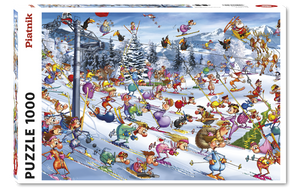 Christmas Skiing - Francois Ruyer | Piatnik | 1000 Pieces | Jigsaw Puzzle